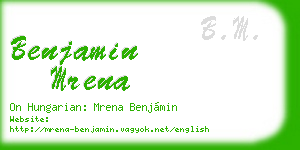 benjamin mrena business card